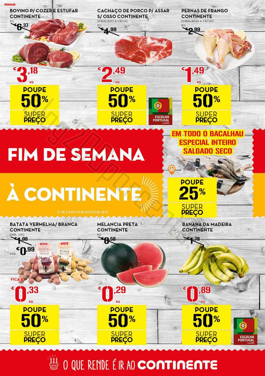 Antevisão Folheto CONTINENTE Fim de semana de 31 
