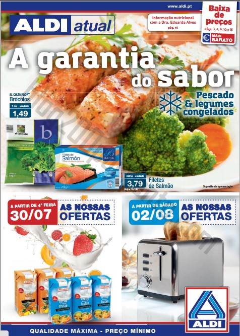 Antevisão Folheto ALDI Promoções a partir de 30 julho