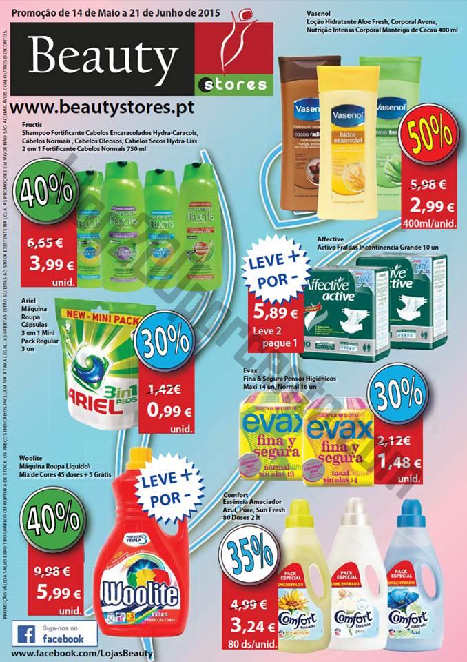 Novo Folheto BEAUTY STORES Promoções de 14 maio 
