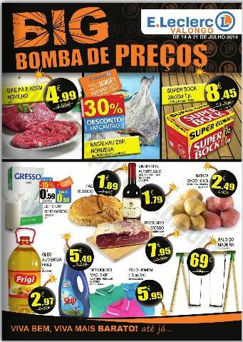 Antevisão Folheto E-LECLERC Valongo de 14 a 21 julho