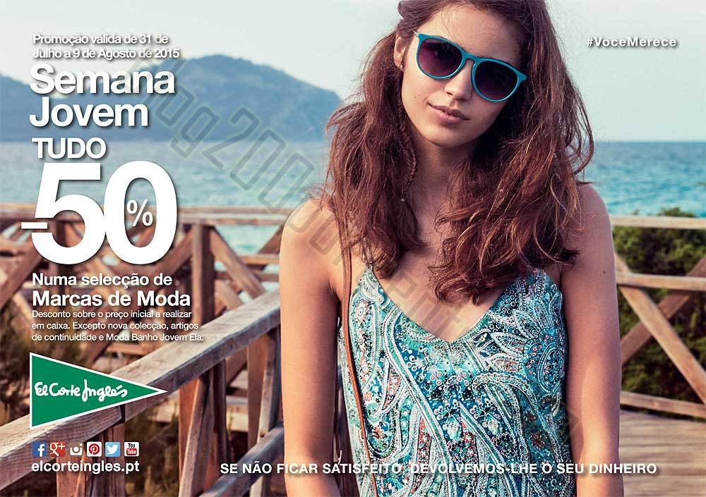 50% de desconto EL CORTE INGLÉS de 31 julho a 9 a