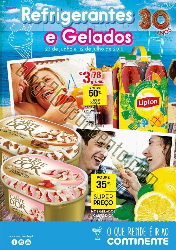 Antevisão Folheto CONTINENTE Refrigerantes e Gela