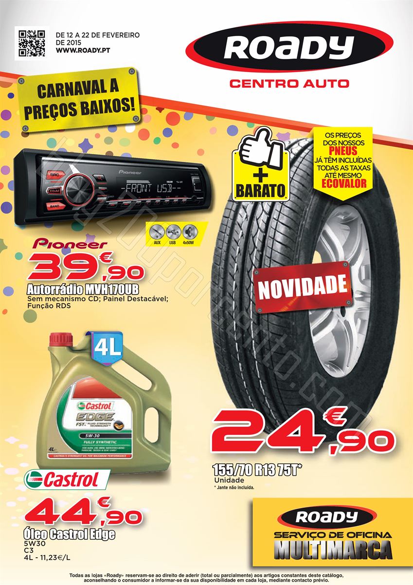 Novo Folheto ROADY promoções de 12 a 22 fevereir