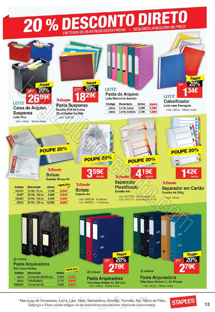 Antevisão Folheto STAPLES Primavera promoções d