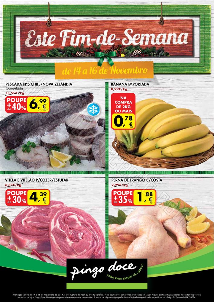 Novo Folheto PINGO DOCE Fim de Semana de 14 a 16 n