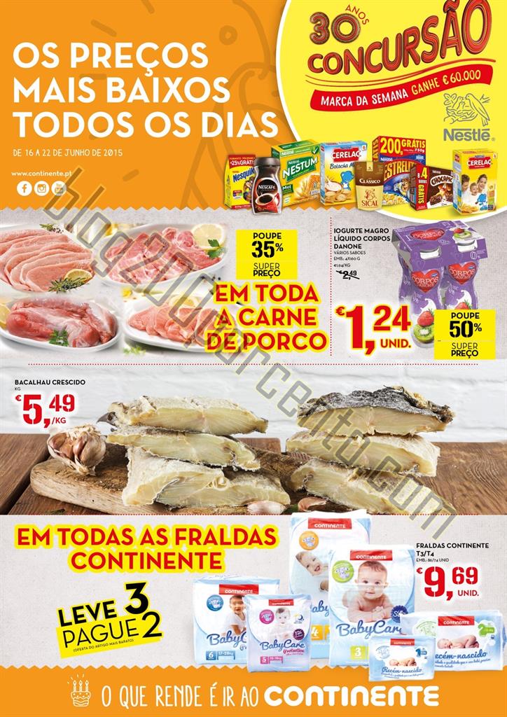 Antevisão Folheto CONTINENTE Promoções de 16 a 
