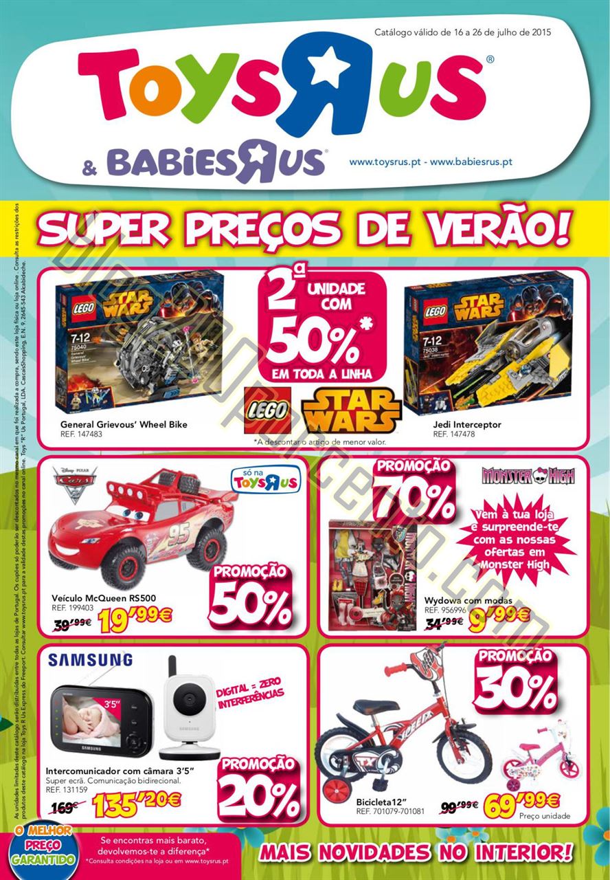 Novo Folheto TOYSRUS Promoções de 16 a 26 julho 
