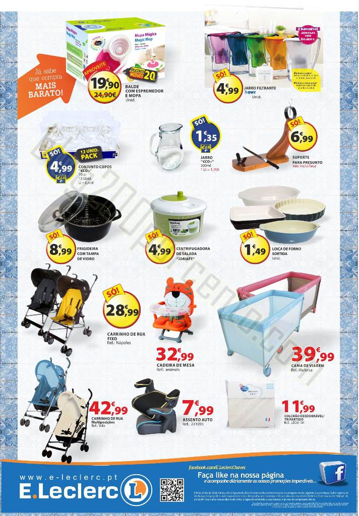 Antevisão Folheto E-LECLERC Chaves de 28 julho a 