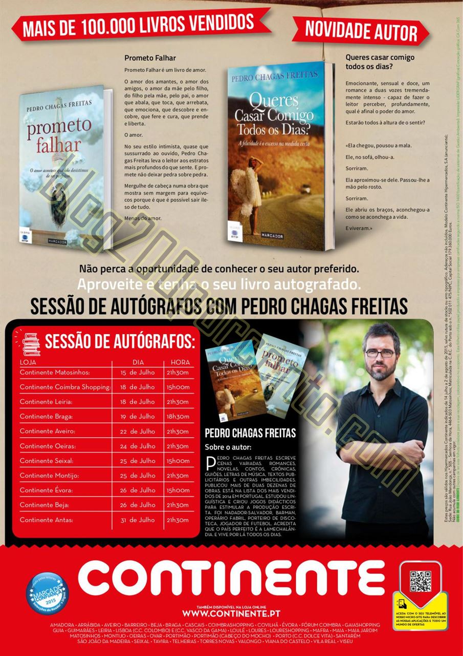 Antevisão Folheto CONTINENTE Feira do Livro de 14