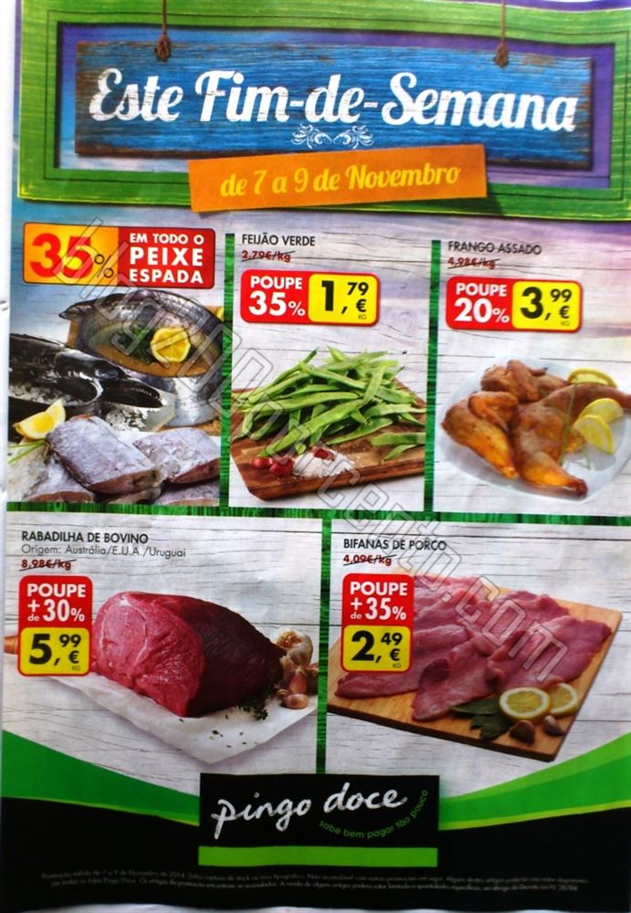 Novo Folheto PINGO DOCE Fim de Semana de 7 a 9 nov