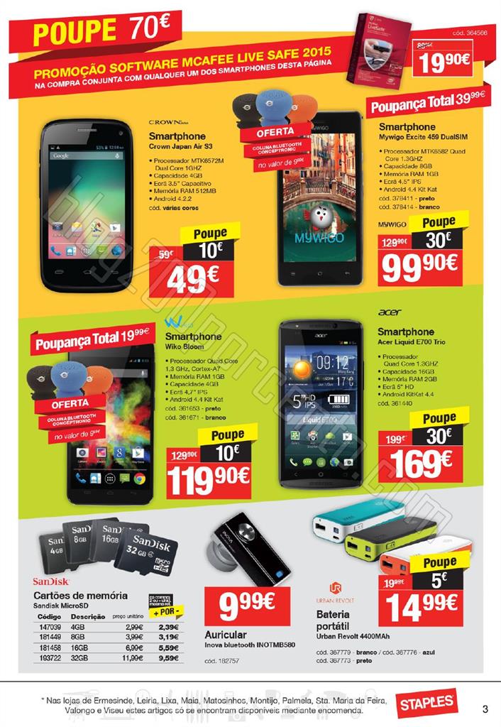 Antevisão Folheto STAPLES promoções de 5 a 17 m