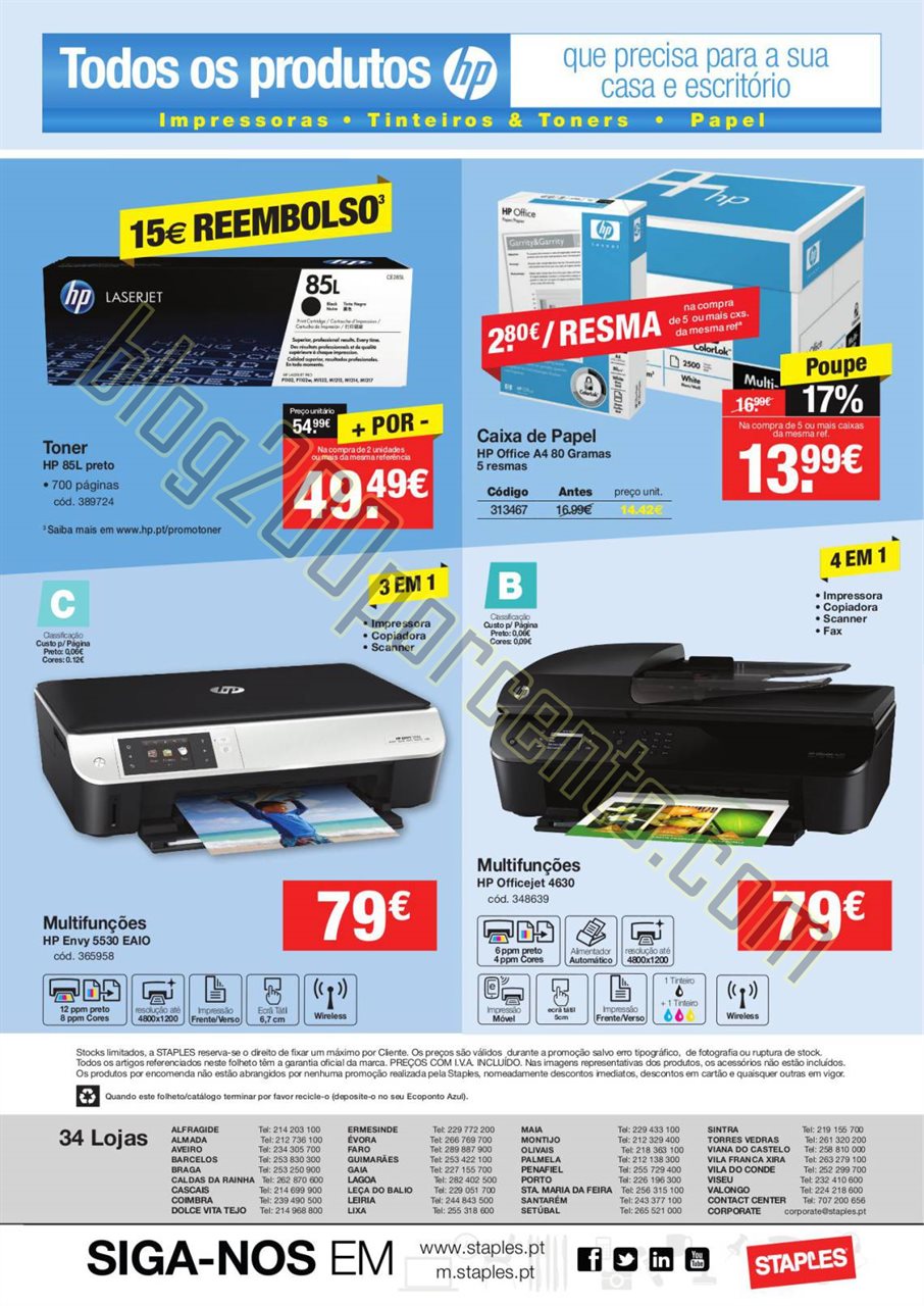 Antevisão folheto STAPLES Promoções de 3 a 24 n
