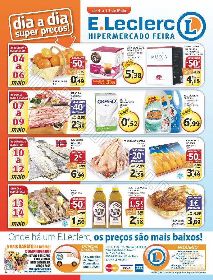 Antevisão Folheto E-LECLERC Feira de 4 a 14 maio 