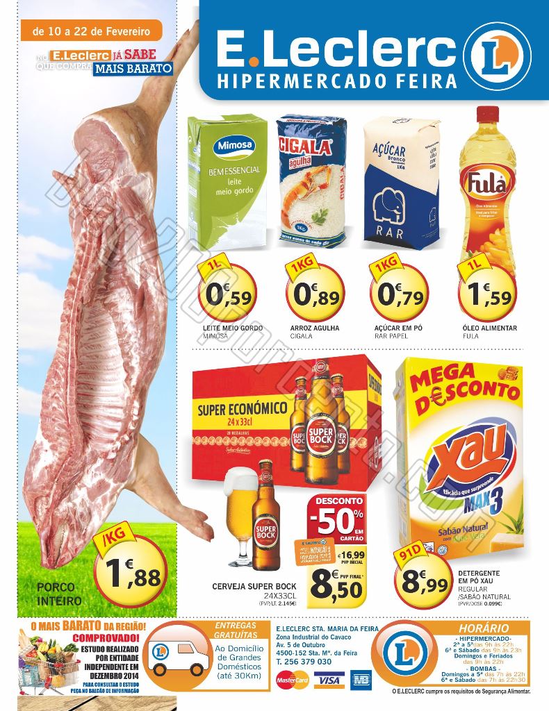 Antevisão Folheto E-LECLERC Feira de 10 a 22 feve