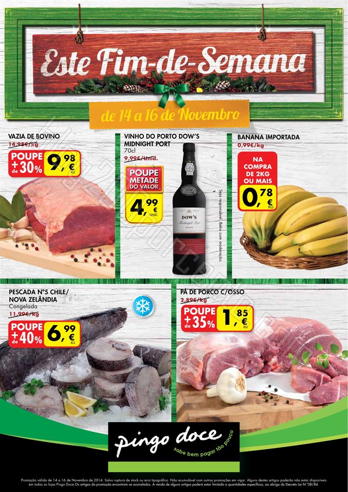 Novo Folheto PINGO DOCE Fim de Semana de 14 a 16 n