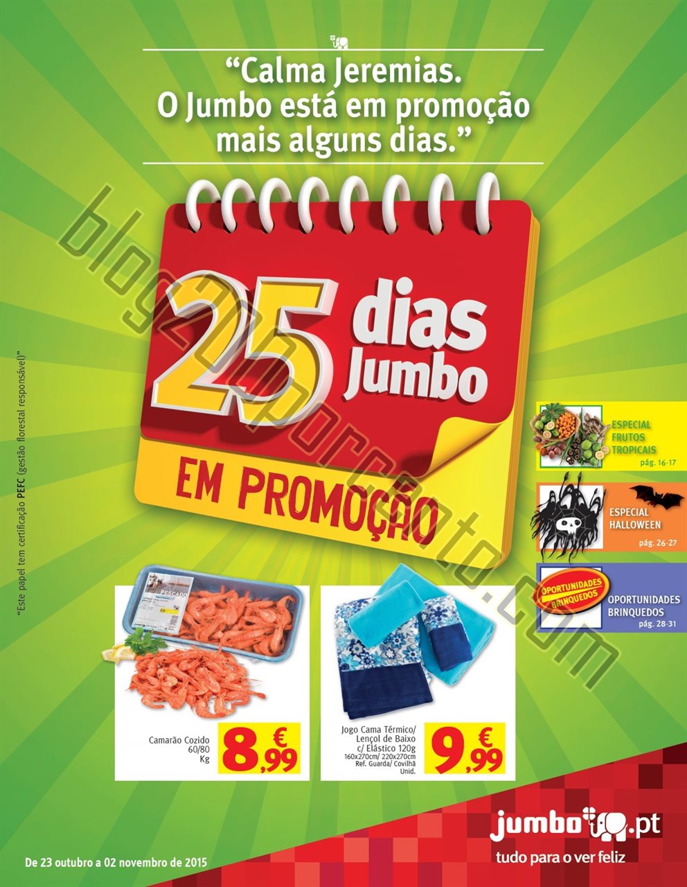 Antevisão Folheto JUMBO 25 dias de 23 outubro a 2