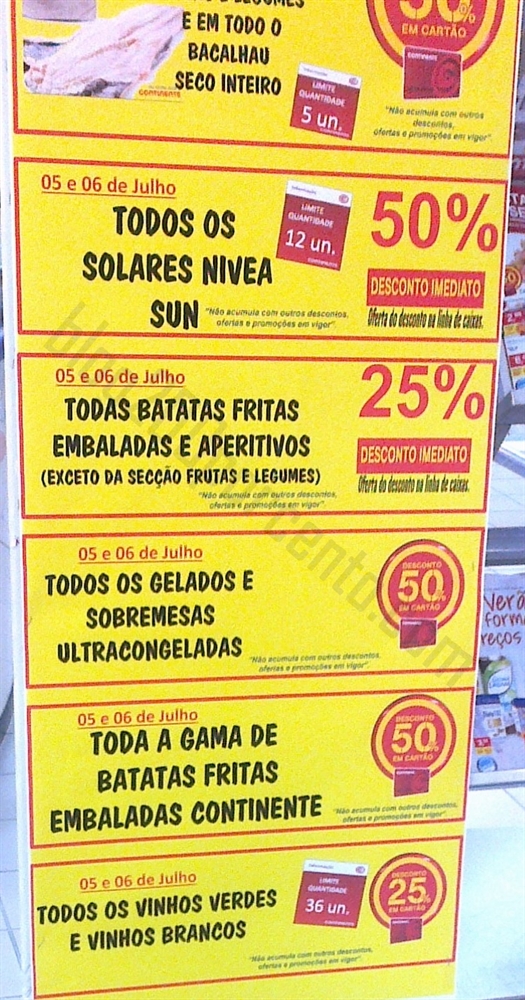 avistamento CONTINENTE promoções próximos dias