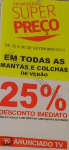 Avistamento 25% de desconto CONTINENTE dias 25 e 26 setembro