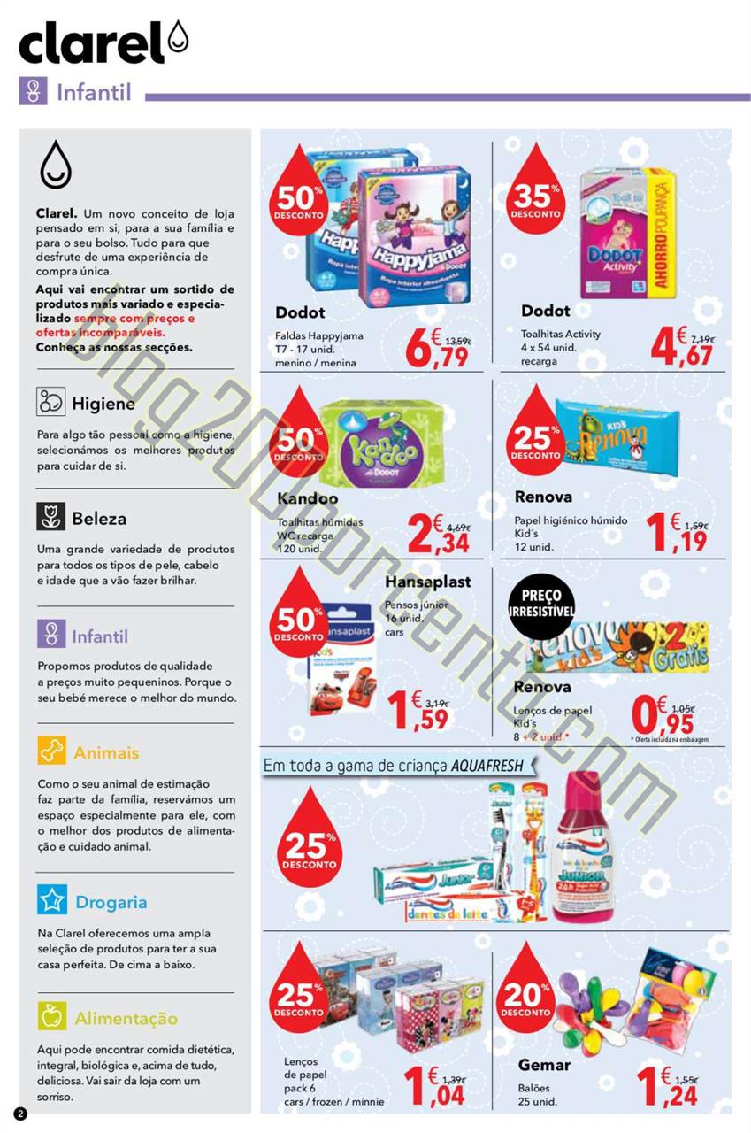 Antevisão Folheto CLAREL promoções de 27 agosto