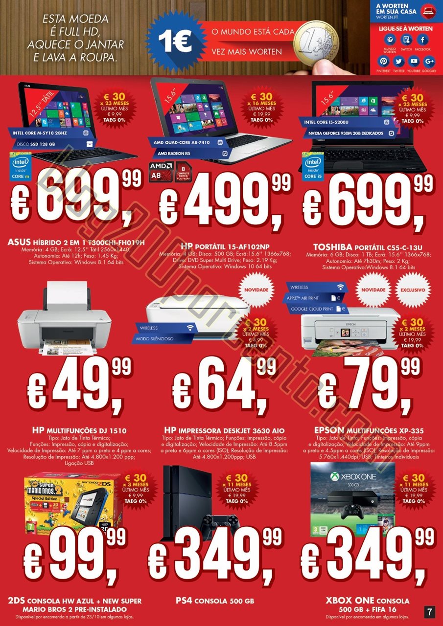 Novo Folheto WORTEN Promoções de 21 outubro a 10