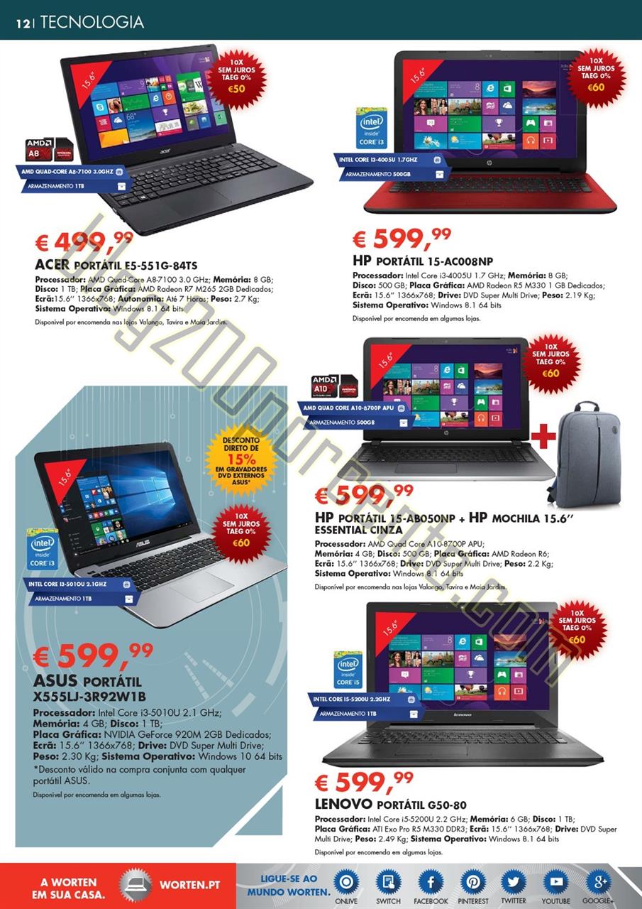 Novo Folheto WORTEN Tecnologia Promoções até 20