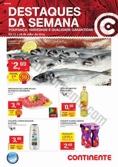 Novo Folheto CONTINENTE de 22 a 28 julho - Destaques da Semana