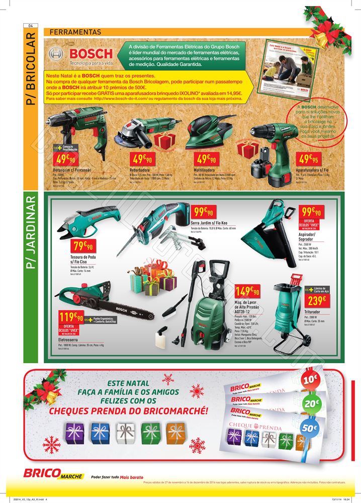Novo Folheto BRICOMARCHÉ de 27 novembro a 14 deze