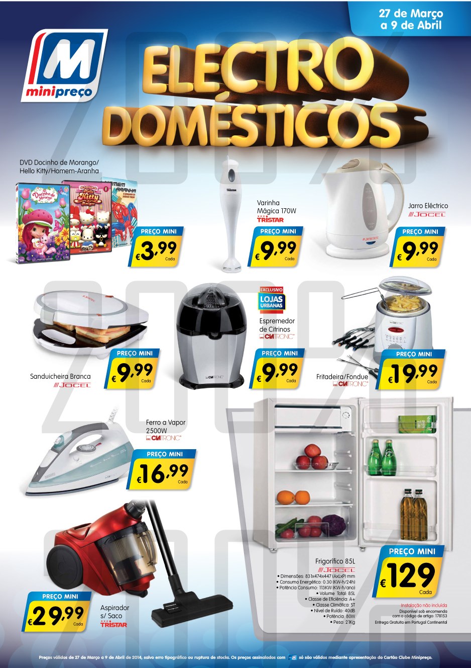 Folheto | MINI PREÇO | de 27 março a 9 abril - Bazar e Têxtil