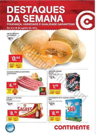 Novo Folheto CONTINENTE Promoções de 12 a 18 agosto - Online