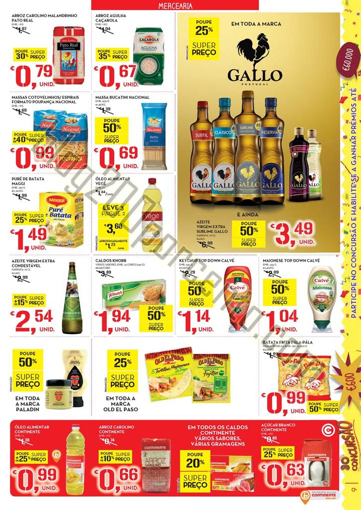 Antevisão Folheto CONTINENTE Promoções de 9 a 1