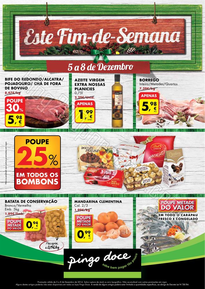 Antevisão Folheto PINGO DOCE Fim de Semana 5 a 8 