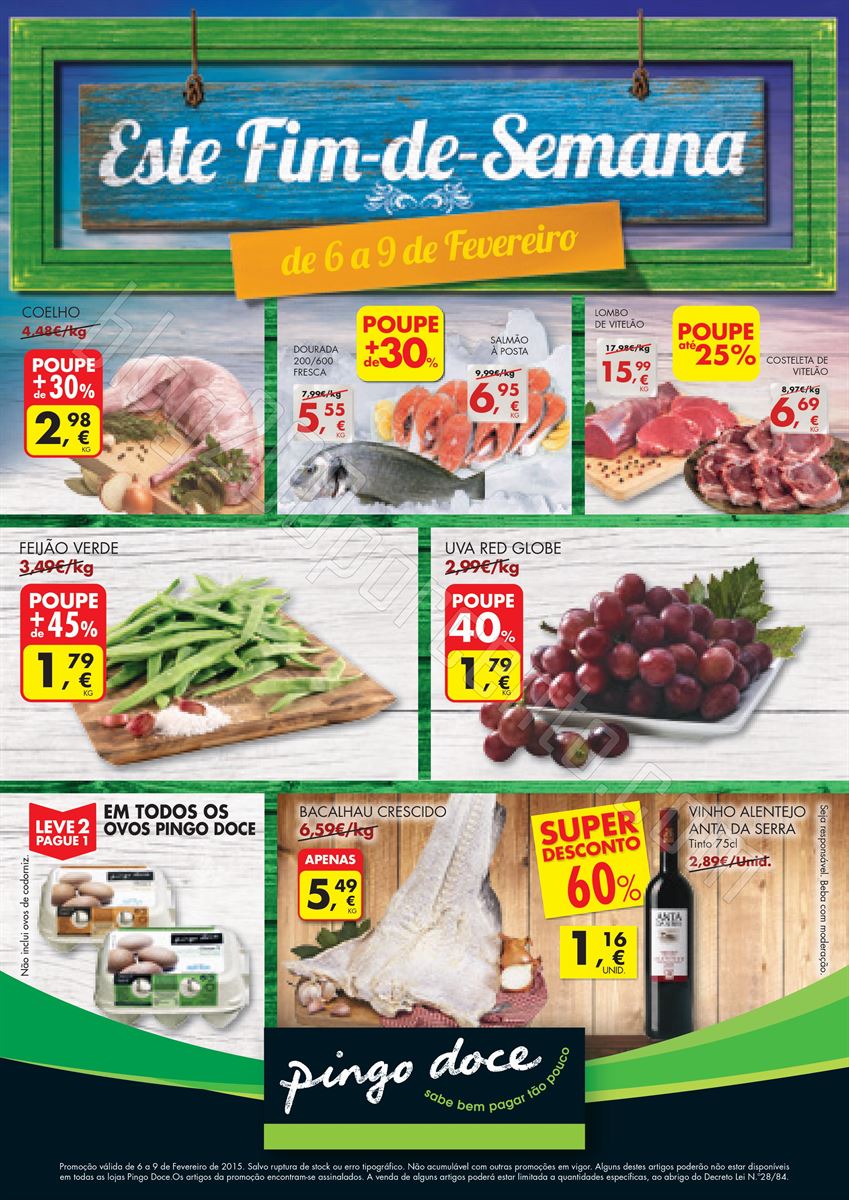 Antevisão Folheto PINGO DOCE Fim de Semana de 6 a