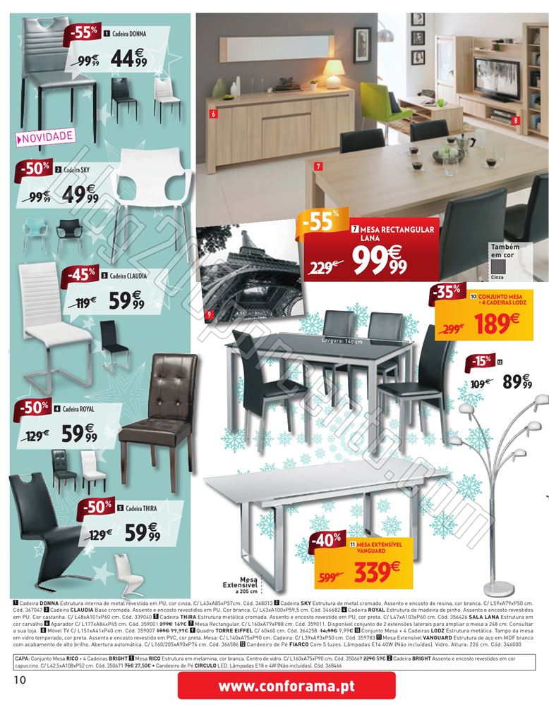 Novo Folheto CONFORAMA Natal de 11 a 31 dezembro p