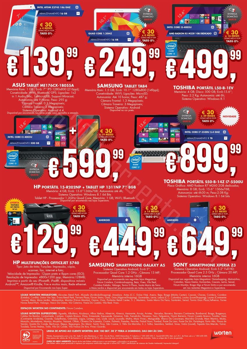 Novo Folheto WORTEN promoções de 18 fevereiro a 