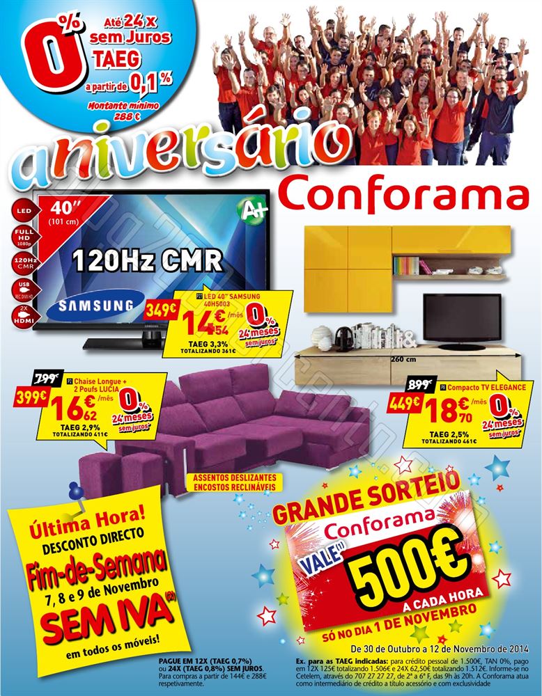 Novo Folheto CONFORAMA de 30 outubro a 12 novembro