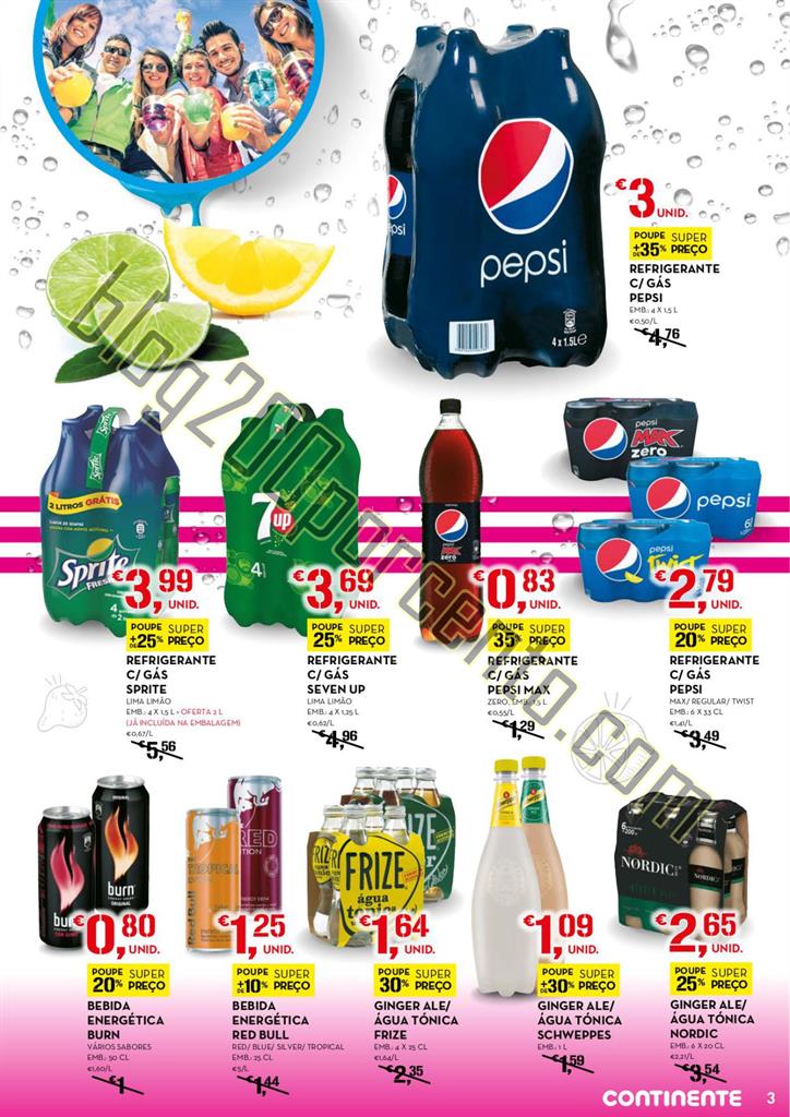 Antevisão Folheto CONTINENTE Refrigerantes e Gela