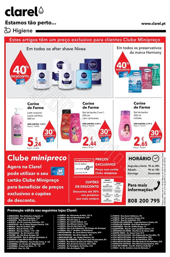 Antevisão Folheto CLAREL Promoções de 5 a 18 ma