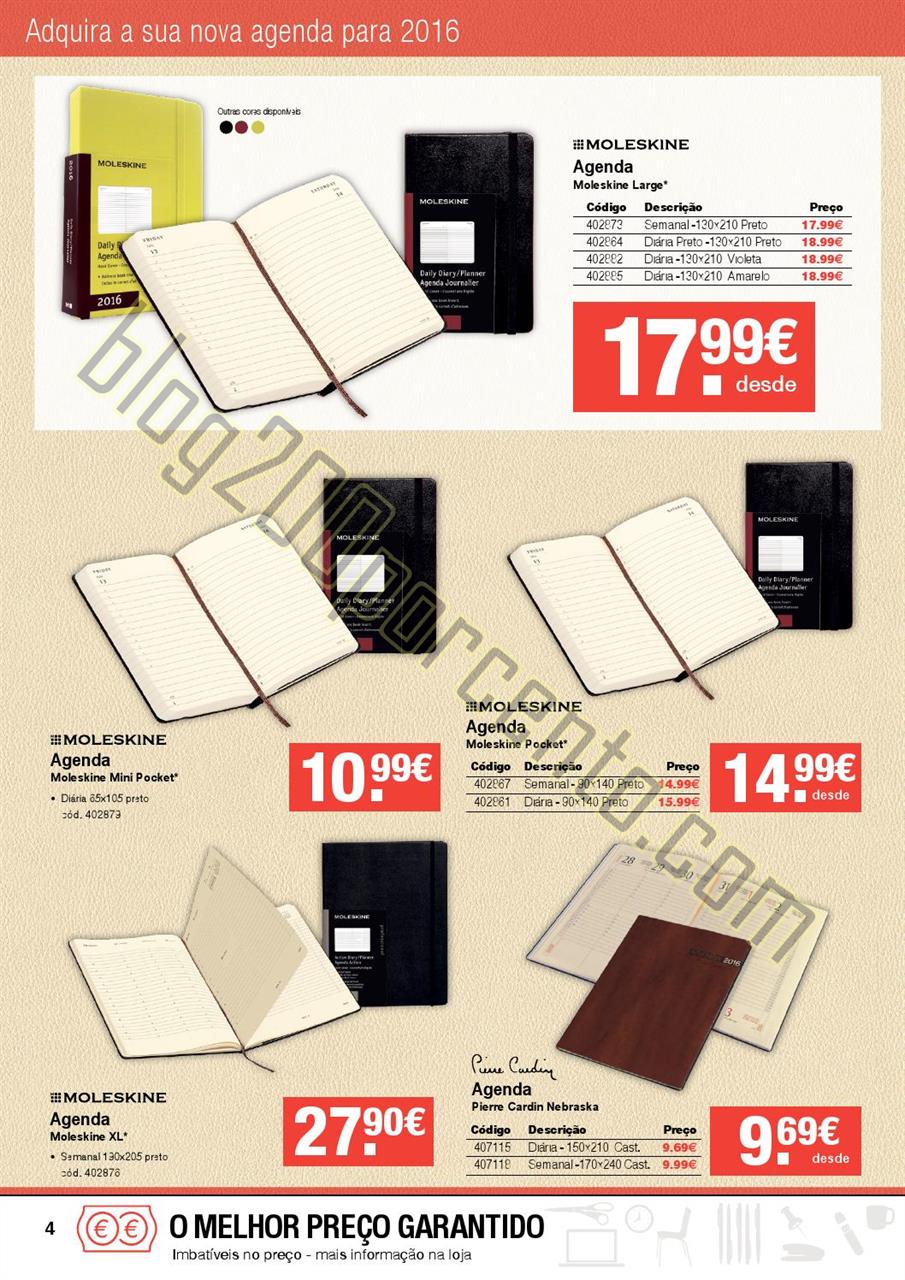 Antevisão Folheto STAPLES Agendas de 1 outubro a 