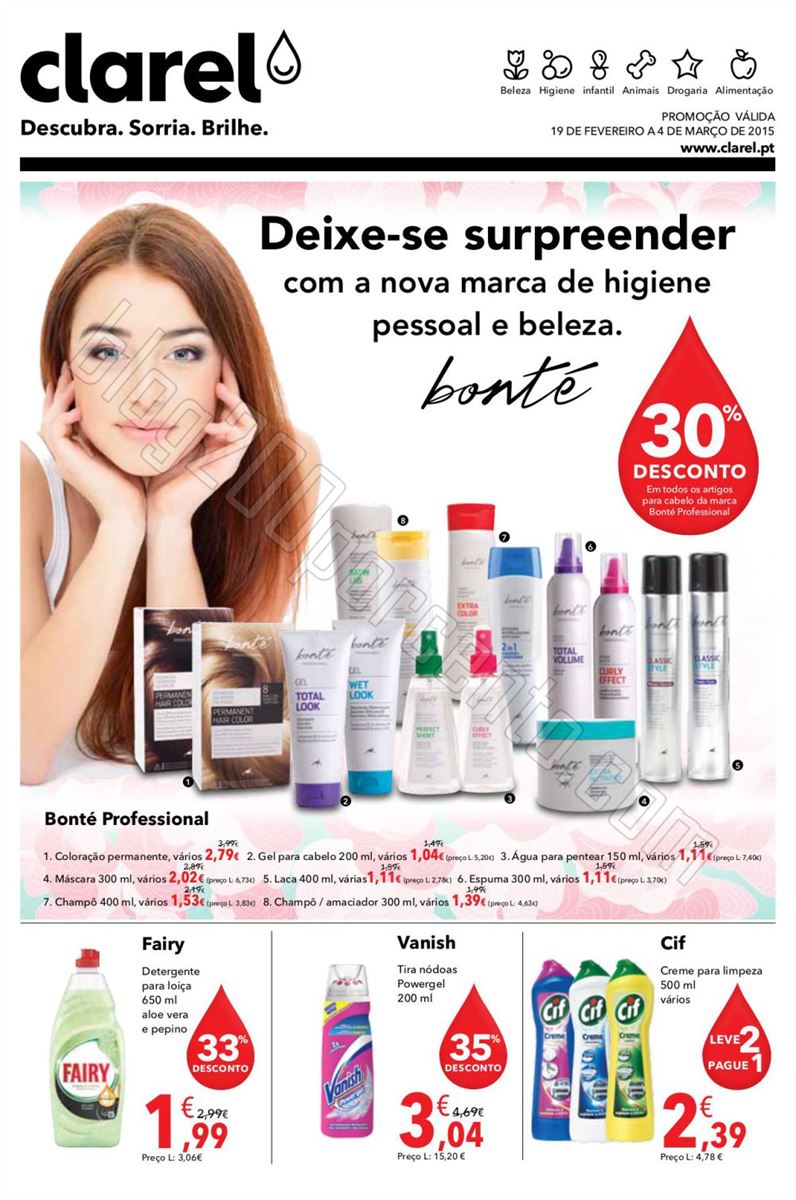 Antevisão Folheto CLAREL promoções de 19 fevere