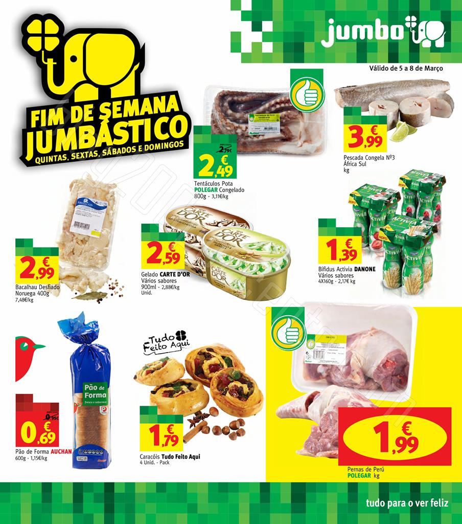 Antevisão Folheto JUMBO Fim de Semana de 5 a 8 ma