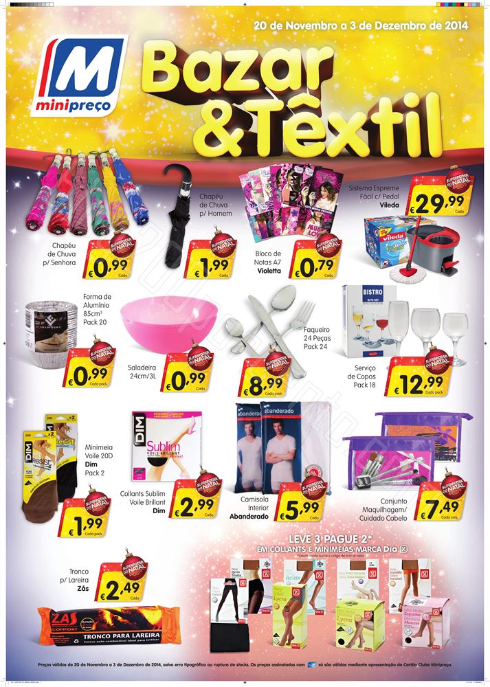 Antevisão Folheto MINIPREÇO Bazar de 20 novembro