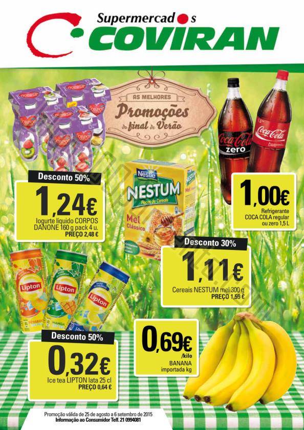 Antevisão Folheto COVIRAN Promoções de 25 agost