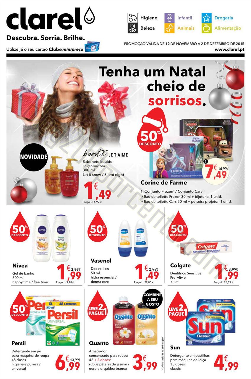 Antevisão Folheto CLAREL promoções de 19 novemb