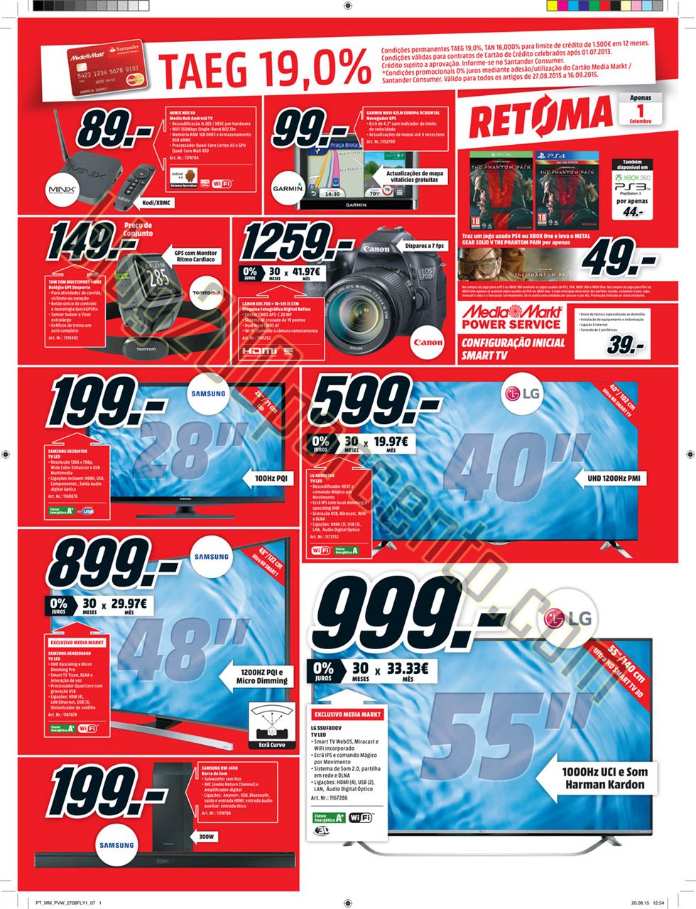 Antevisão folheto MEDIA MARKT de 27 agosto a 2 se