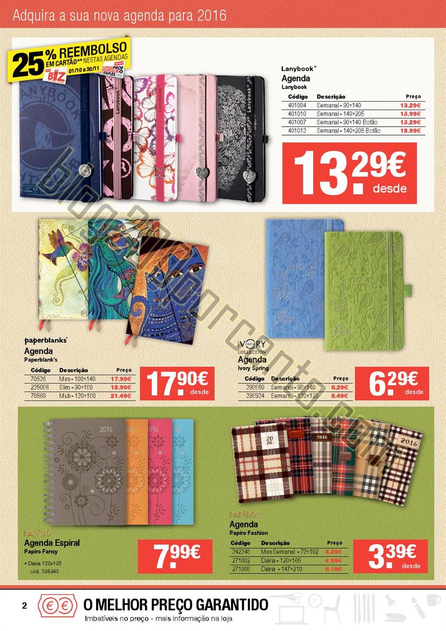 Antevisão Folheto STAPLES Agendas de 1 outubro a 