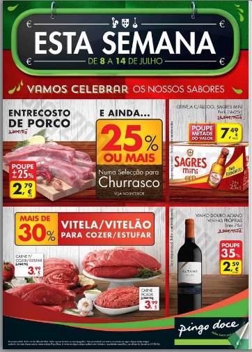 Antevisão Folheto Promoções PINGO DOCE de 8 a 14 julho - Online