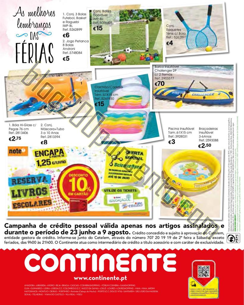 Antevisão Folheto CONTINENTE Férias de verão de