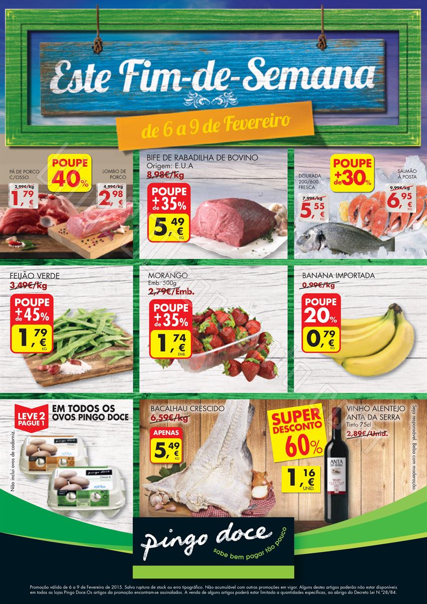 Antevisão Folheto PINGO DOCE Fim de Semana de 6 a