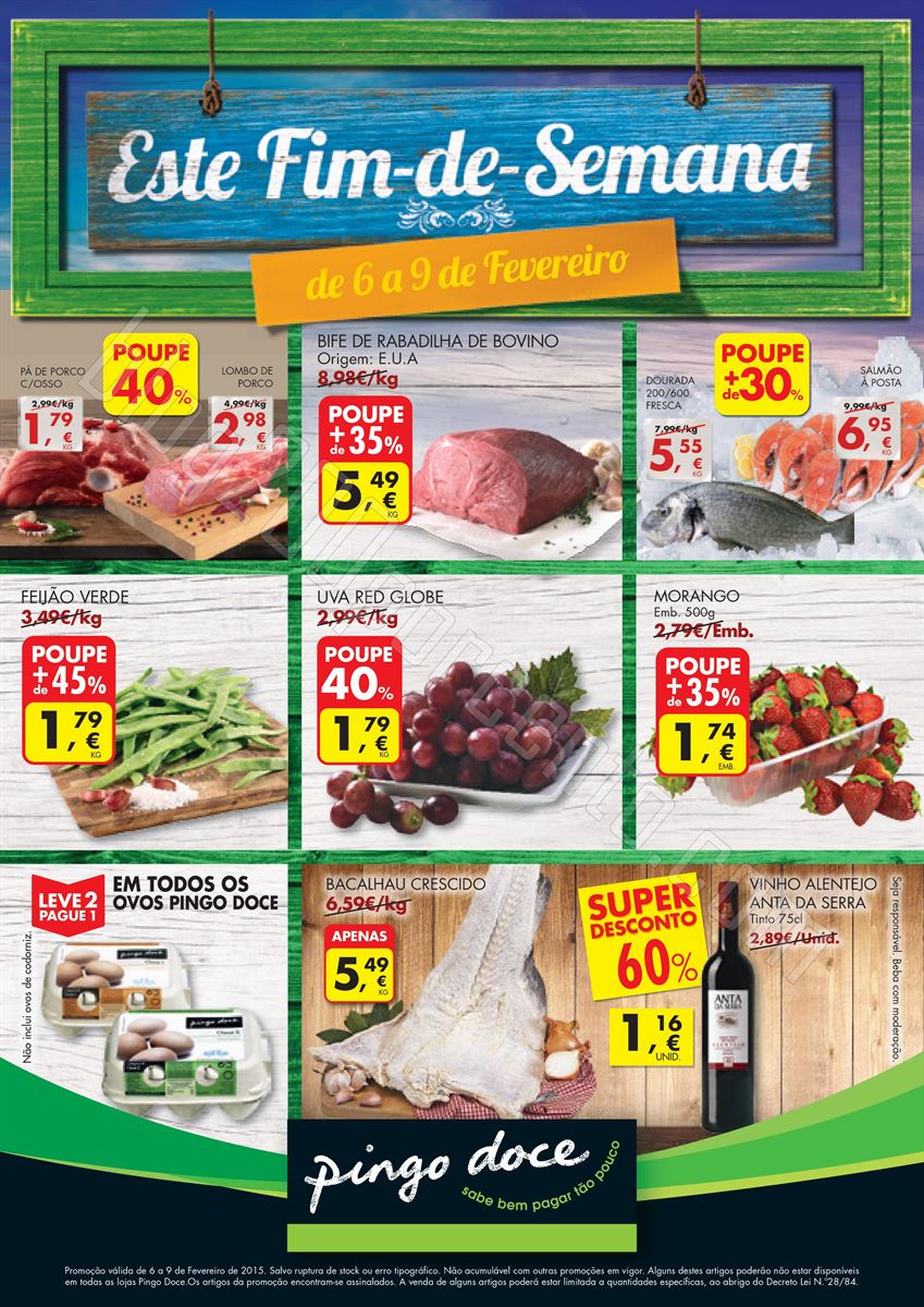 Antevisão Folheto PINGO DOCE Fim de Semana de 6 a