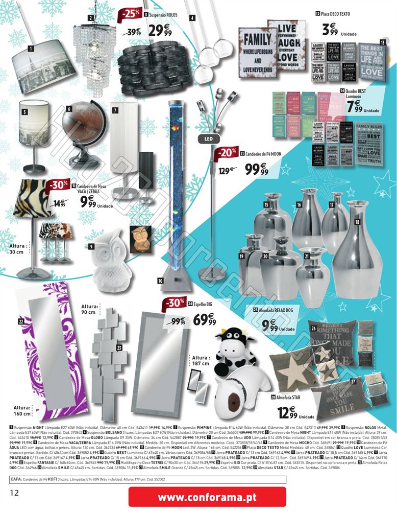Novo Folheto CONFORAMA Natal de 11 a 31 dezembro p